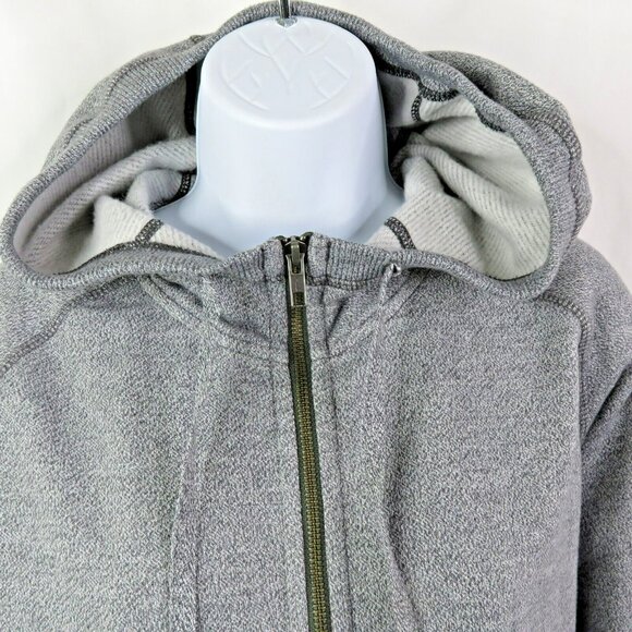 Patagonia Women's Zip Up Hoodie Sweatshirt Size XL Gray Cotton Blend Pockets - Picture 2 of 14